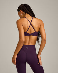 UnifiedMove Micro Bralette with Reflective Logo | Blackberry Purple