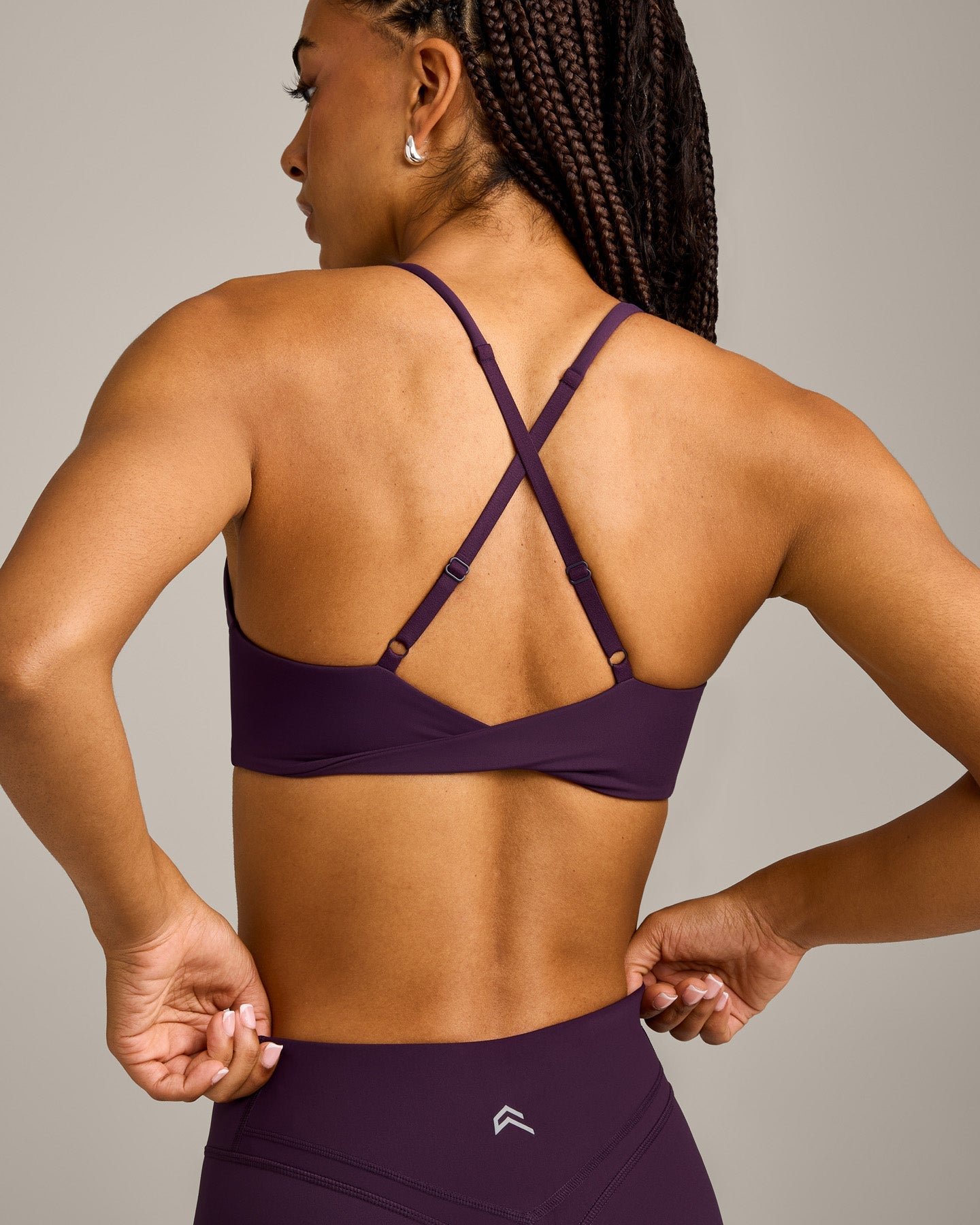 UnifiedMove Micro Bralette with Reflective Logo | Blackberry Purple