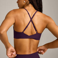 UnifiedMove Micro Bralette with Reflective Logo | Blackberry Purple