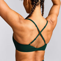 UnifiedMove™ Micro Bralette with Reflective Logo | Racing Green