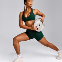 UnifiedMove™ Micro Bralette with Reflective Logo | Racing Green