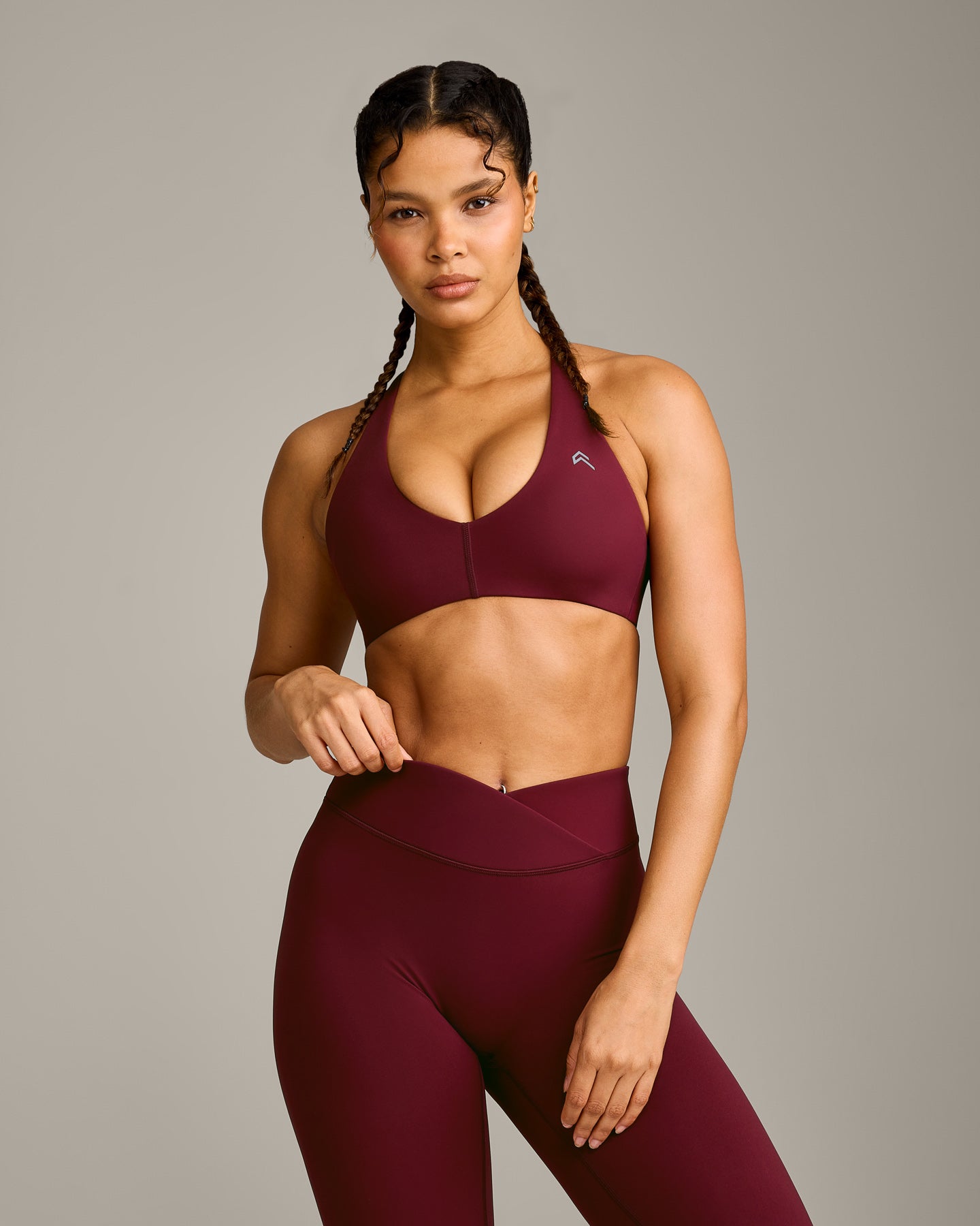 UnifiedMove Micro Bralette with Reflective Logo | Rosewood