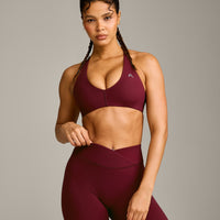 UnifiedMove Micro Bralette with Reflective Logo | Rosewood