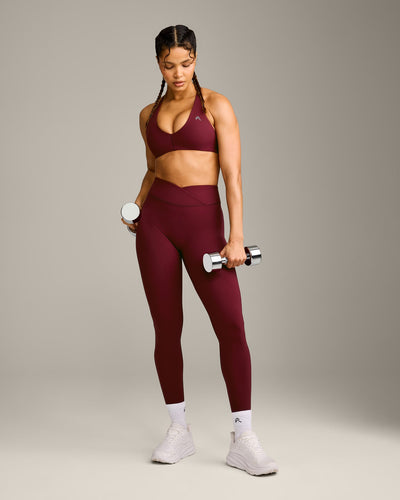 UnifiedMove Micro Bralette with Reflective Logo | Rosewood