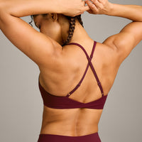 UnifiedMove Micro Bralette with Reflective Logo | Rosewood