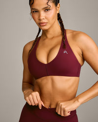 UnifiedMove Micro Bralette with Reflective Logo | Rosewood