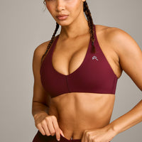 UnifiedMove Micro Bralette with Reflective Logo | Rosewood