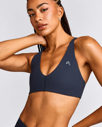 UnifiedMove™ Micro Bralette with Reflective Logo | True Blue
