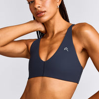 UnifiedMove™ Micro Bralette with Reflective Logo | True Blue