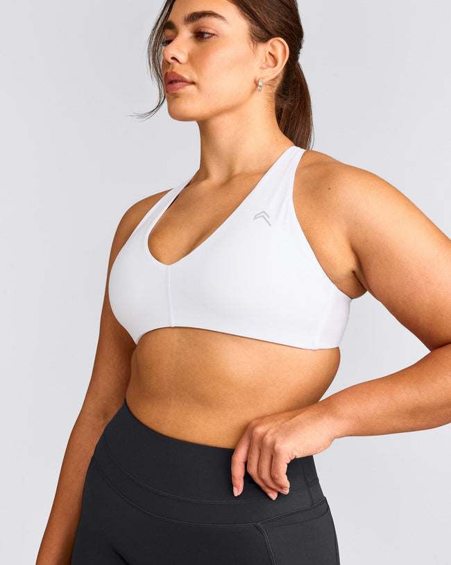 UnifiedMove™ Micro Bralette with Reflective Logo | White