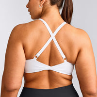 UnifiedMove™ Micro Bralette with Reflective Logo | White