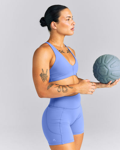 UnifiedMove™ High Waisted Pocket Shorts with Bonding New Branding | Glaucous Blue