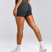UnifiedMove™ High Waisted Pocket Shorts 6" with Reflective Logo | Coal