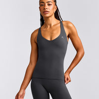 UnifiedMove™ V Neck Cross Back Vest with Reflective Logo | Coal