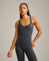 UnifiedMove V Neck Cross Back Vest with Reflective Logo | Coal