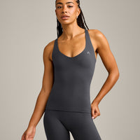 UnifiedMove V Neck Cross Back Vest with Reflective Logo | Coal