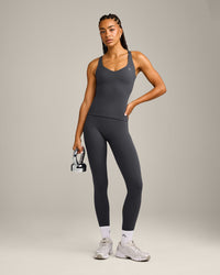 UnifiedMove V Neck Cross Back Vest with Reflective Logo | Coal