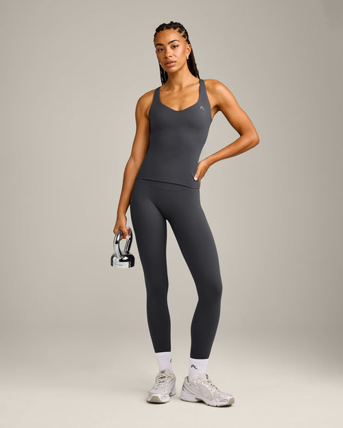 UnifiedMove V Neck Cross Back Vest with Reflective Logo | Coal