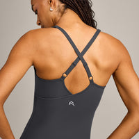 UnifiedMove V Neck Cross Back Vest with Reflective Logo | Coal