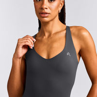 UnifiedMove™ V Neck Cross Back Vest with Reflective Logo | Coal