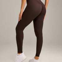UnifiedMove Wrap Leggings with Reflective Logo | 70% Cocoa