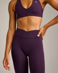 UnifiedMove Wrap Leggings with Reflective Logo | Blackberry Purple