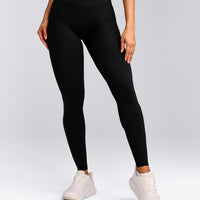 UnifiedMove™ Wrap Leggings with Reflective Logo | Black