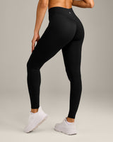 UnifiedMove Wrap Leggings with Reflective Logo | Black
