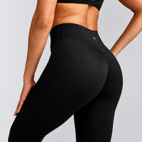 UnifiedMove™ Wrap Leggings with Reflective Logo | Black