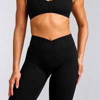 UnifiedMove™ Wrap Leggings with Reflective Logo | Black