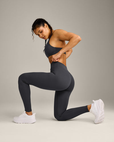 UnifiedMove™ Wrap Leggings with Reflective Logo | Coal