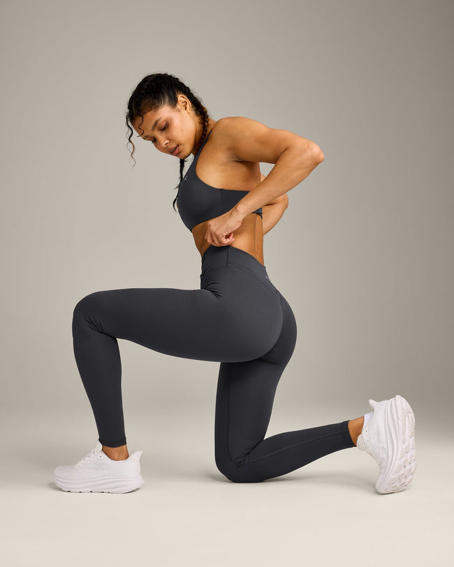UnifiedMove™ Wrap Leggings with Reflective Logo | Coal