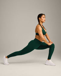 UnifiedMove Wrap Leggings with Reflective Logo | Racing Green