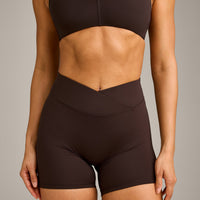 UnifiedMove Wrap Shorts 6" with Reflective Logo | 70% Cocoa