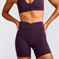 UnifiedMove™ Wrap Shorts 6" with Reflective Logo | Blackberry Purple