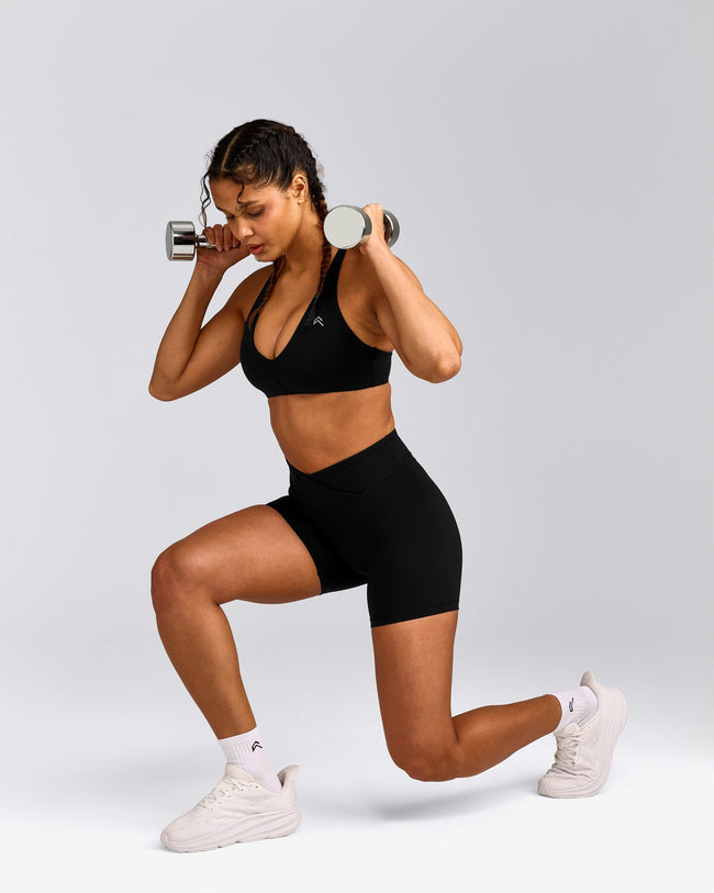 UnifiedMove™ Wrap Shorts 6" with Reflective Logo | Black
