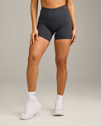 UnifiedMove™ High Waisted Shorts 6" with Reflective Logo | Coal