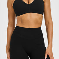 UnifiedMove™ High Waisted Leggings White Logo | Black