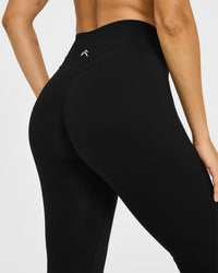 UnifiedMove™ High Waisted Leggings White Logo | Black
