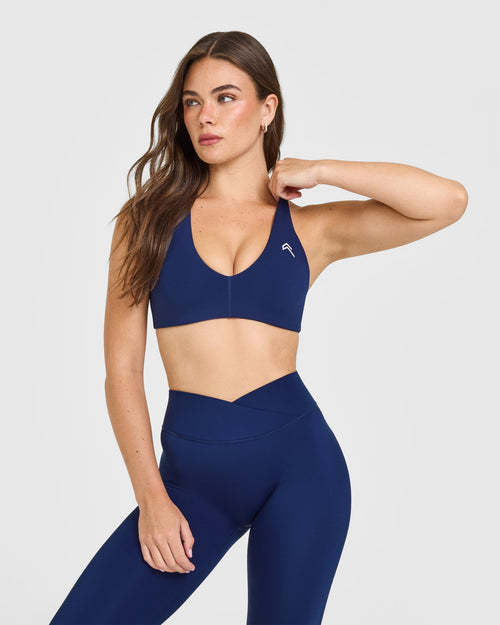 Oner Modal Unified Micro Bralette White Logo | Midnight