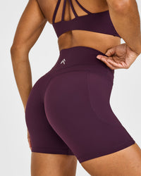 Unified High Waisted Pocket Shorts 6" | Blackberry Purple
