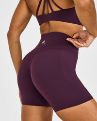 UnifiedMove™ High Waisted Pocket Shorts 6" | Blackberry Purple