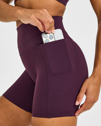 UnifiedMove™ High Waisted Pocket Shorts 6" | Blackberry Purple