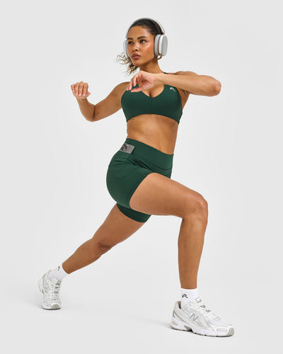 UnifiedMove™ High Waisted Pocket Shorts 6" | Racing Green