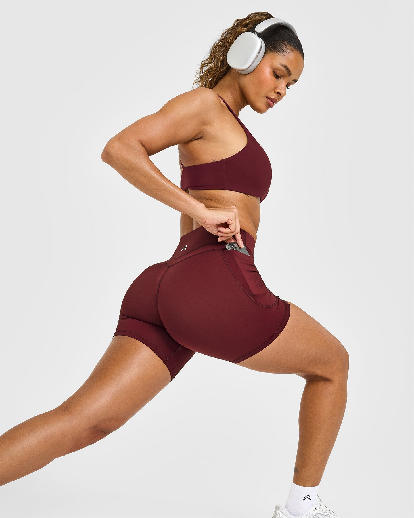 UnifiedMove™ High Waisted Pocket Shorts 6" | Rosewood