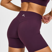 UnifiedMove™ Wrap Shorts White Logo 6" | Blackberry Purple