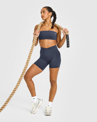 Unified Wrap Shorts White Logo 6" | True Blue