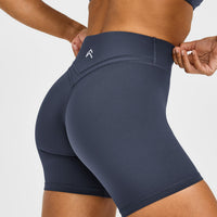 UnifiedMove™ Wrap Shorts White Logo 6" | True Blue