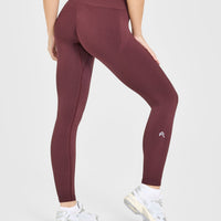 EnhanceLift™ Seamless Leggings with White Logo | Velvet Mocha