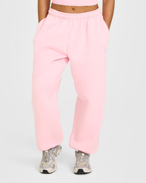 Oner Modal Foundations Oversized Cuffed Joggers with Oner Embroidery | Petal Pink